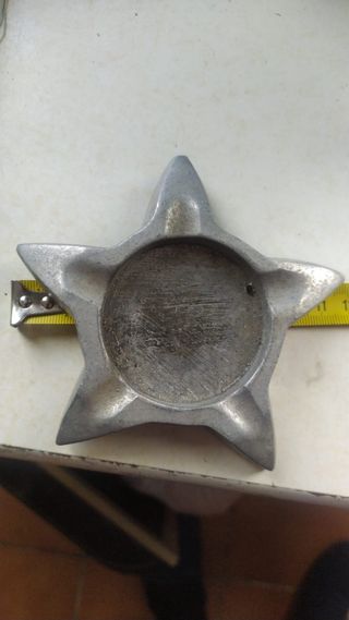 Cenicero artesanal de aluminio