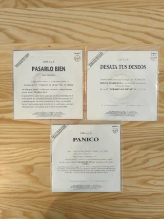 LOTE 3 SINGLES METALICOS HEAVY ROCK METAL ESPAÑOL