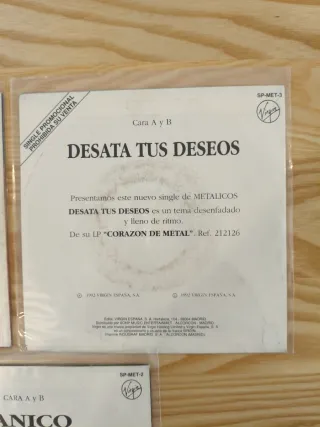 LOTE 3 SINGLES METALICOS HEAVY ROCK METAL ESPAÑOL