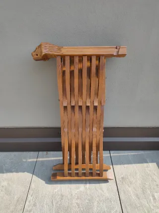 Sedia Savonarola Vintage in Legno