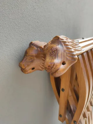Sedia Savonarola Vintage in Legno