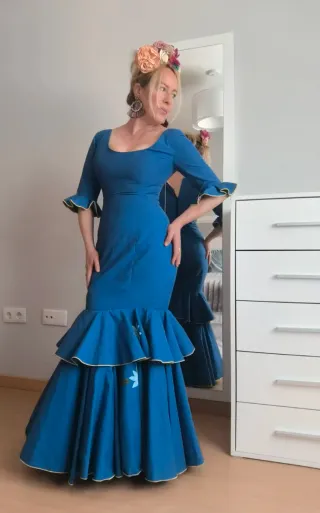 Vestido Flamenca Azul