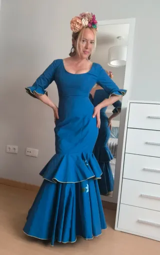 Vestido Flamenca Azul