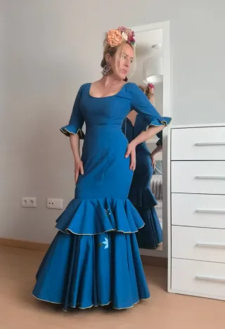 Vestido Flamenca Azul