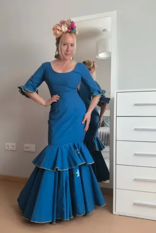 Vestido Flamenca Azul