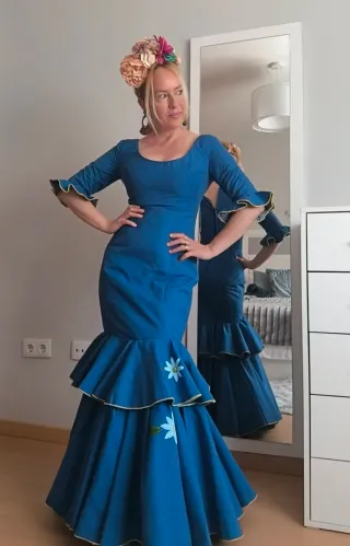 Vestido Flamenca Azul