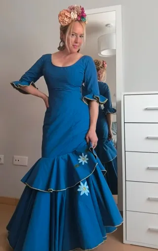 Vestido Flamenca Azul