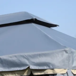 Cenador de Jardín 4x3m Gris