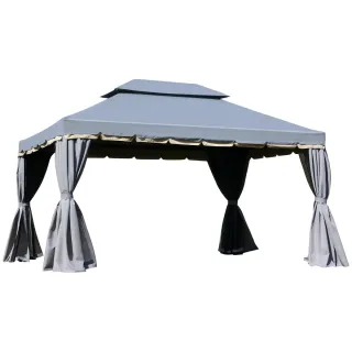 Cenador de Jardín 4x3m Gris