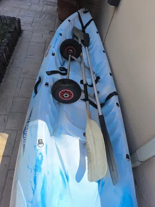 Kayak RTM Oceanduo con remos y ruedas.  Dos person