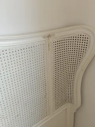Cabecero clásico rejilla blanco