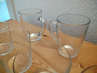 Juego de 12 vasos de cristal