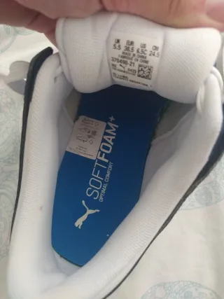 Zapatillas Puma Rebound, Azul y Blanco.Talla 38.5