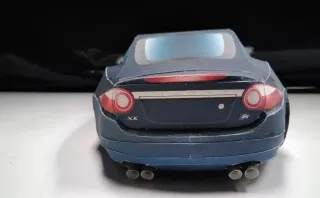 Maqueta de coche  jaguar deportivo azul