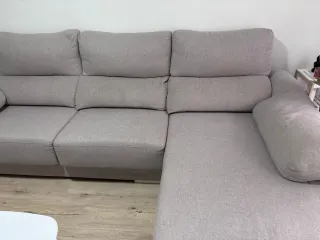 Sofá modular gris tela