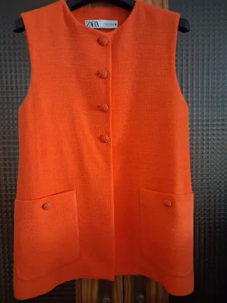 Chaleco Zara Naranja Talla S