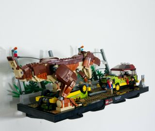 Soporte pared Lego Diorama T-rex