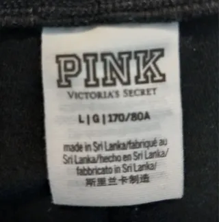 Victoria's Secret Pink Leggings Negro Multicolor