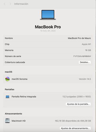 MacBook Pro M1 16GB RAM 512GB SSD