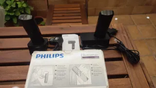 Philips D200 Duo Teléfono Inalámbrico Negro