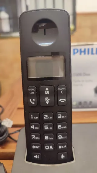 Philips D200 Duo Teléfono Inalámbrico Negro