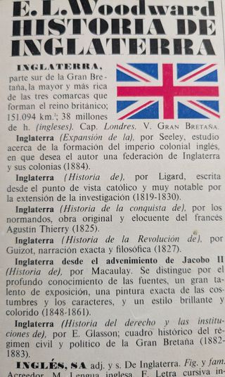 Historia de Inglaterra -E.L.Woodward- Alianza Edit