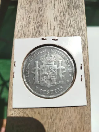 Moneda de plata Alfonso XII Rey de España 1876