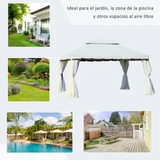 Cenador de Jardín 4x3m Beige