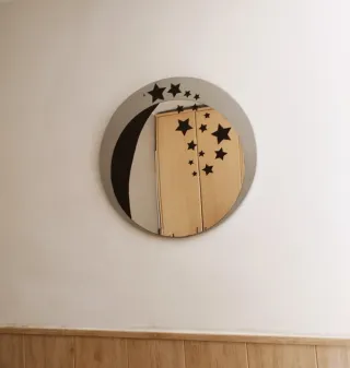 ✅ ESPEJO REDONDO CUSTOMIZADO‼️    ESTRELLAS Y LUNA