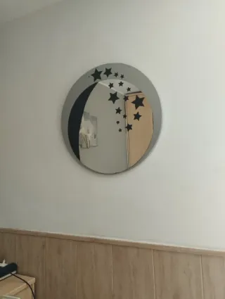 ✅ ESPEJO REDONDO CUSTOMIZADO‼️    ESTRELLAS Y LUNA