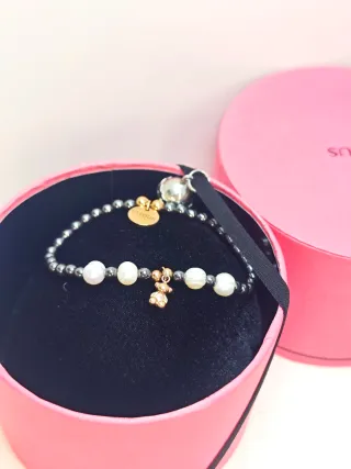 Pulsera Tous Perlas Barrocas Hematita Negra