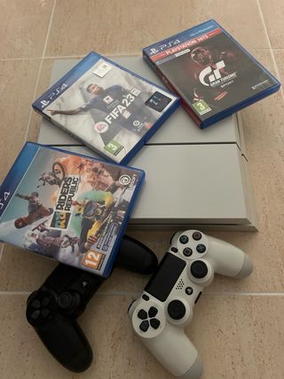 PS4 Blanca + 2 Mandos + Juegos
