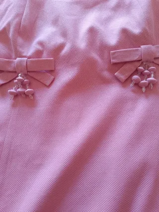 Vestido rosa y morado