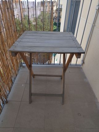 Mesa exterior de madera para balcón/terraza/jardín
