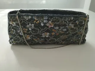 Elegante bolso fiesta encaje y lentejuelas
