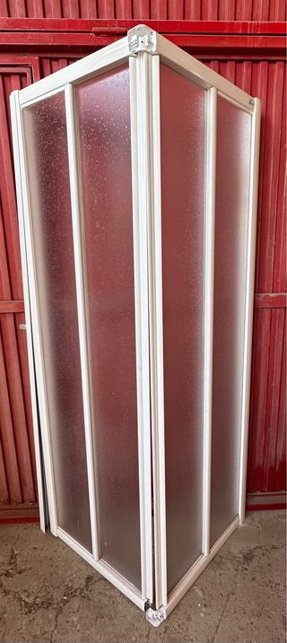 Mampara de ducha esquinera plegable