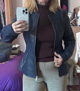 Chaqueta Zara efecto piel
