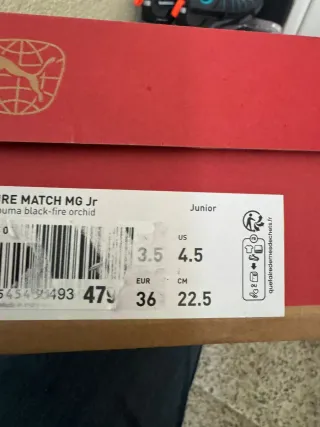 Botas de fútbol Puma niña blancas y rosas
