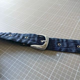 Bolso banderola vaquero y tela estampada, 27x20 cm