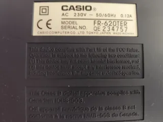 Calculadora Impresora Casio FR-620TER Euro & Tax