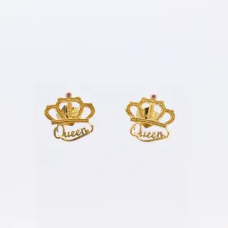 Pendientes Corona Queen Dorados
