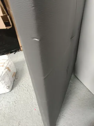 Cabecero tapizado gris 145x120 cm