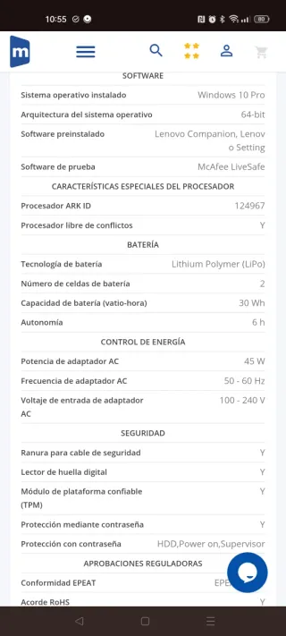 Portátil Lenovo V330-15IKB i5 8GB RAM 256GB NVMe