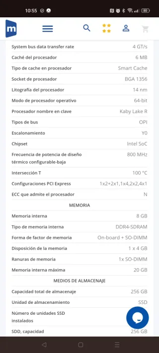 Portátil Lenovo V330-15IKB i5 8GB RAM 256GB NVMe