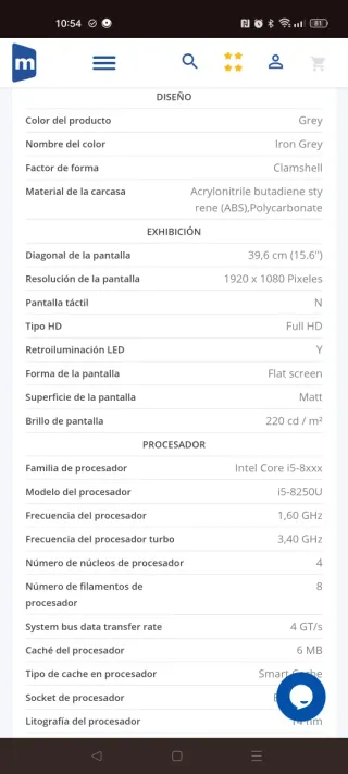 Portátil Lenovo V330-15IKB i5 8GB RAM 256GB NVMe