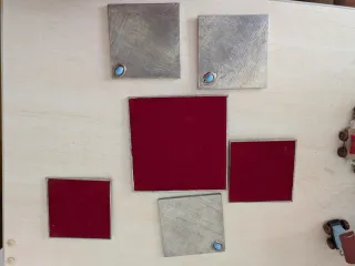 Posavasos de Alpaca con Piedra Turquesa