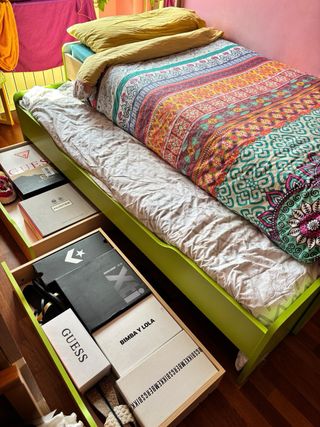 Cama Nido Juvenil Completa + 2 Colchones + Cajones