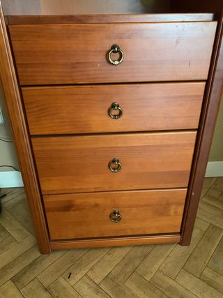 Dos Columnas Mueble Auxiliar Madera Maciza