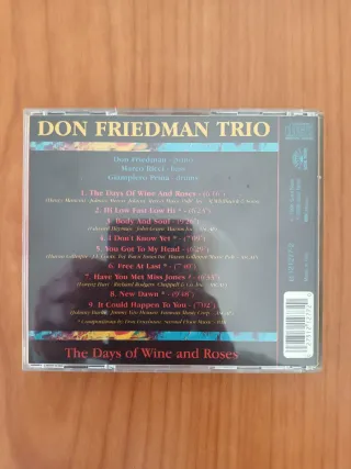 CD Don Friedman Trio - The Days of Wine and Roses