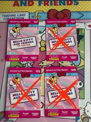 Cartas Hello Kitty y Amigos Repetidas